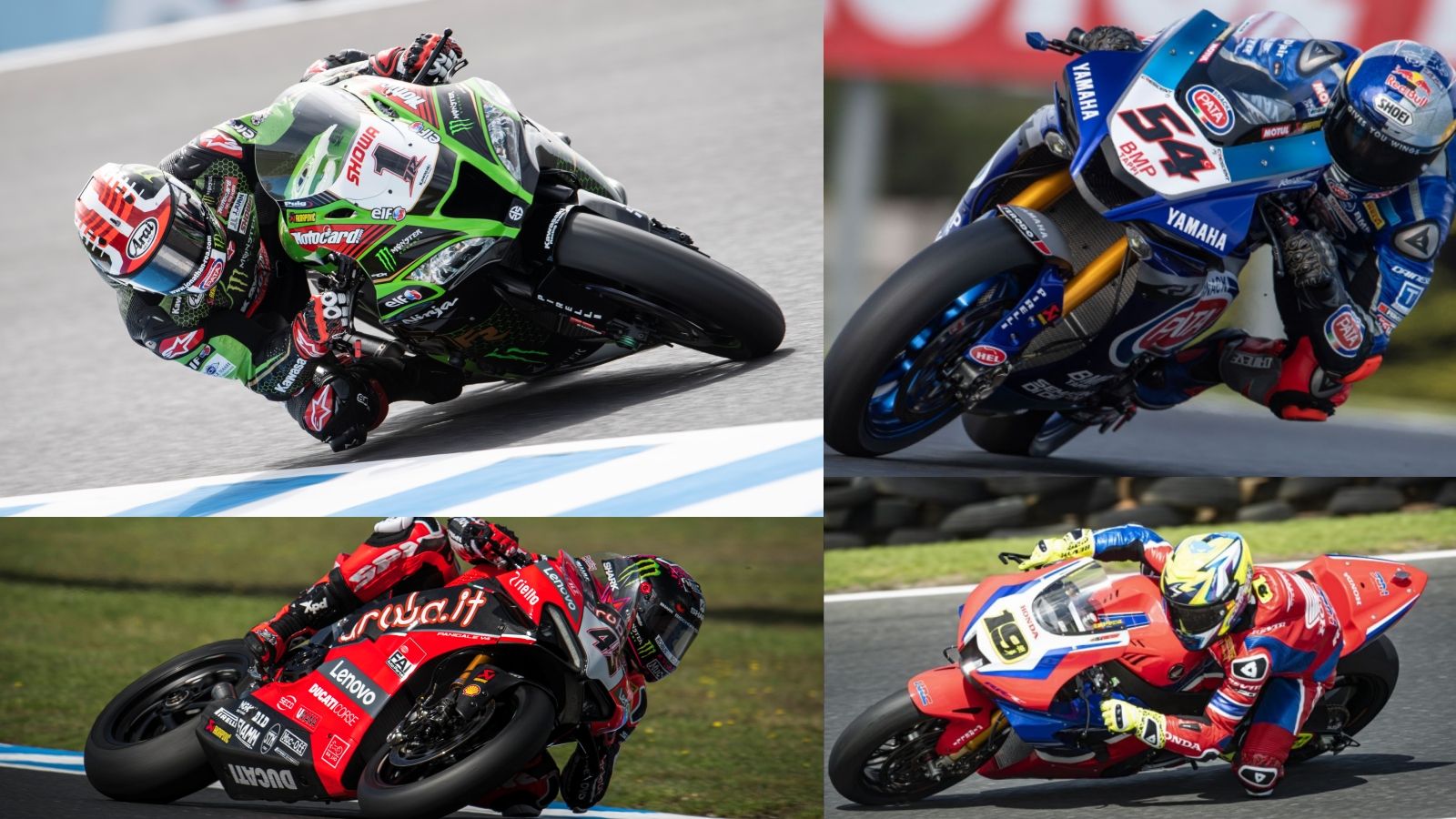 Jonathan Rea, Toprak Razgatlioglu, Scott Redding y Álvaro Bautista (Fotos: Gold & Goose).