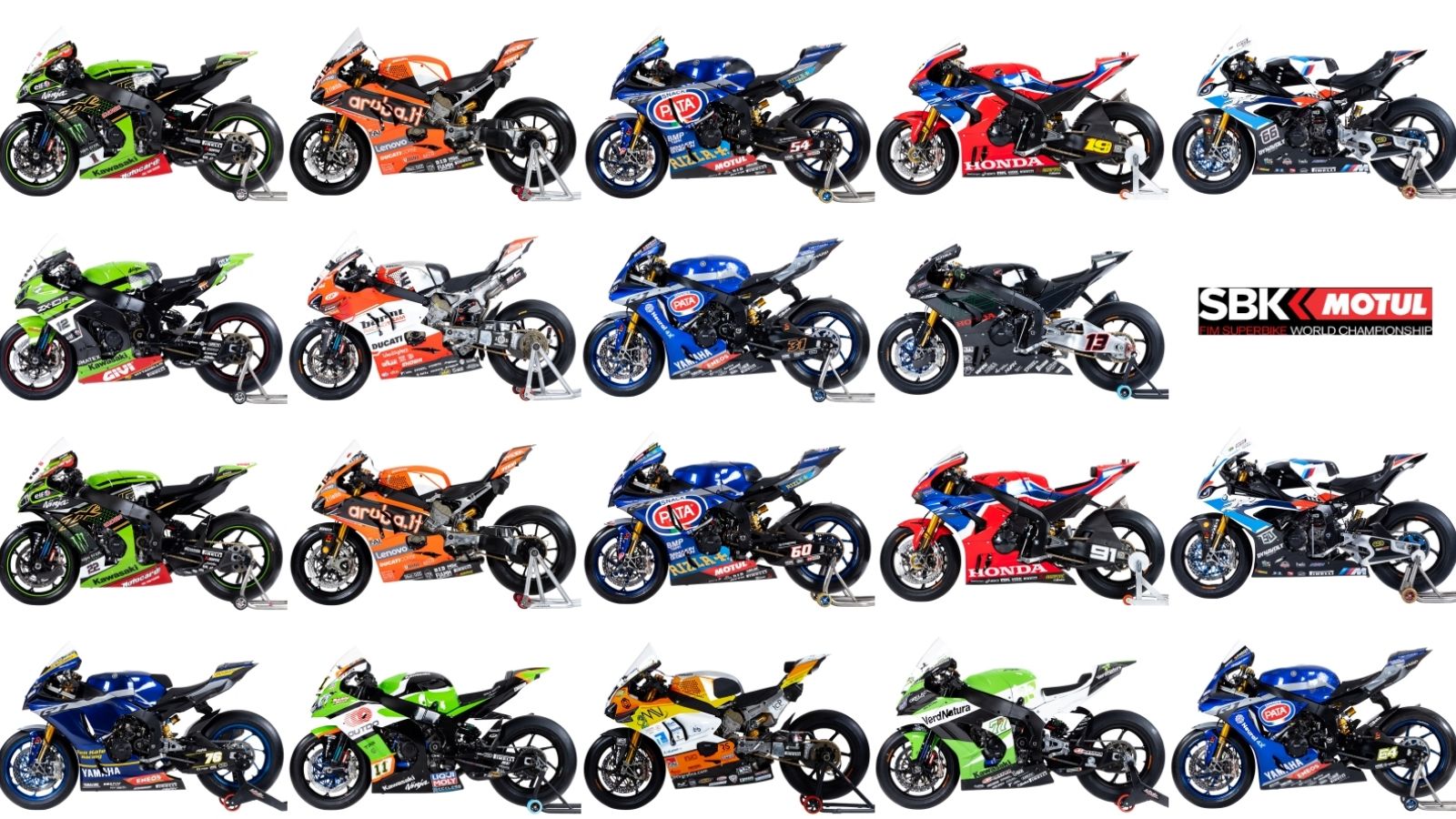 Todas las motos SBK 2020