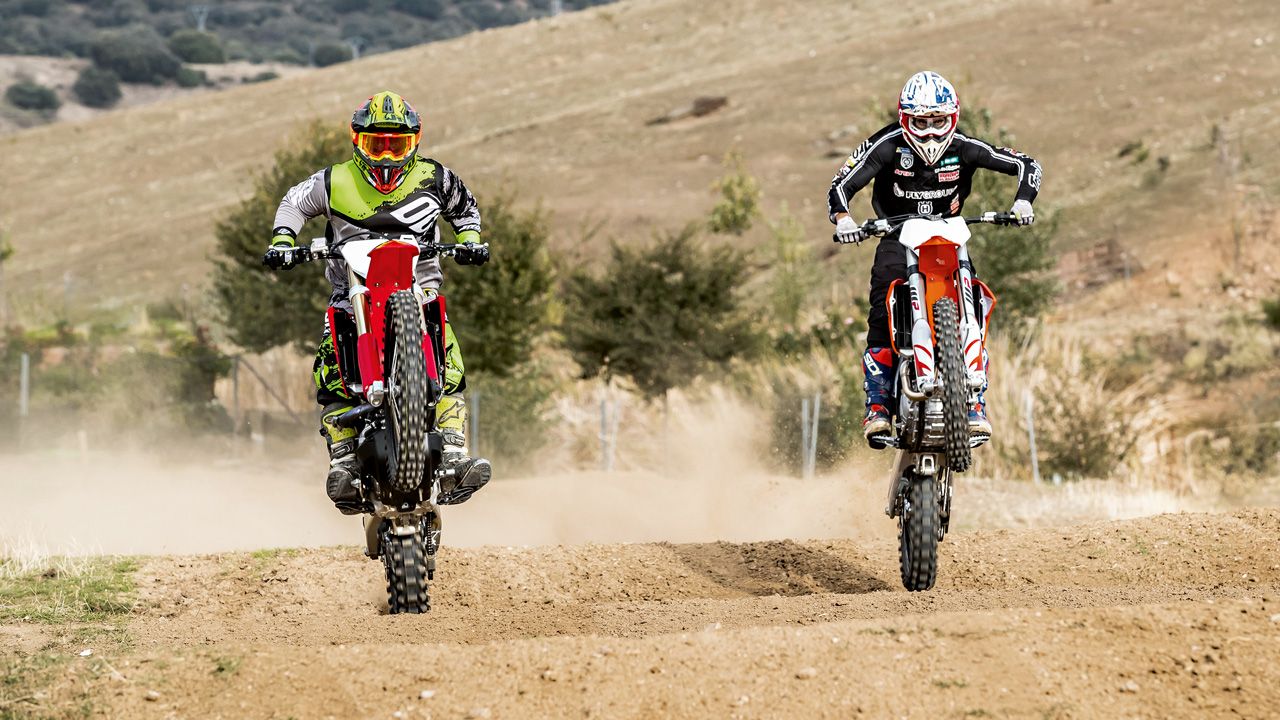 Comparativa motocross 2020, Honda CRF 450 y KTM 450 SXF
