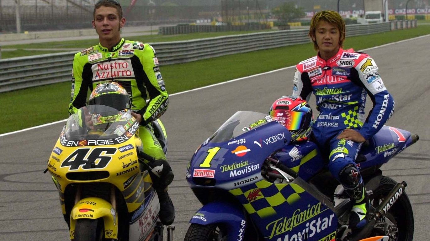 Valentino Rossi y Daijiro Kato