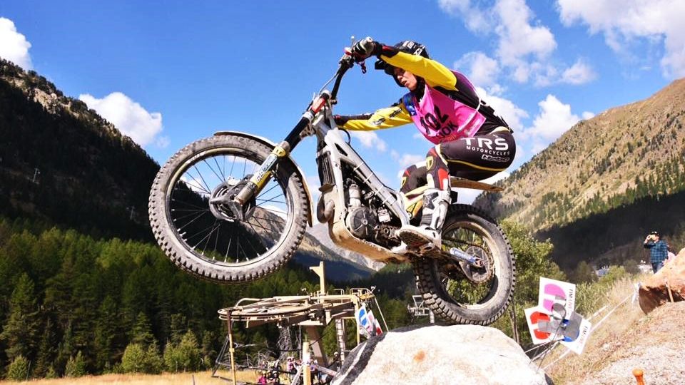 Rebekah Cook en 2016, su año de despedida del máximo nivel del trial (Foto: Becky Cook Racing).