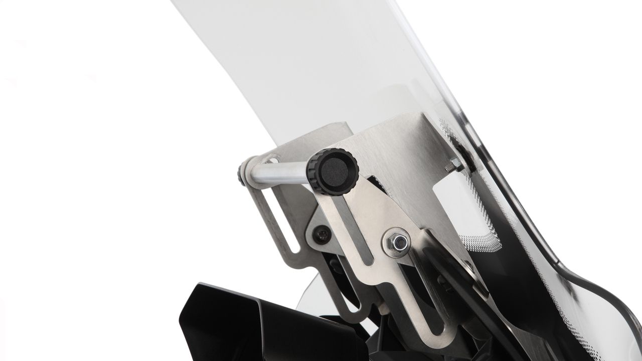 Wunderlich Vario para BMW F 750/850 GS, mecanismo de ajuste para la pantalla