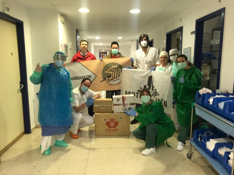 El colectivo de la moto activa su solidaridad contra el Covid-19