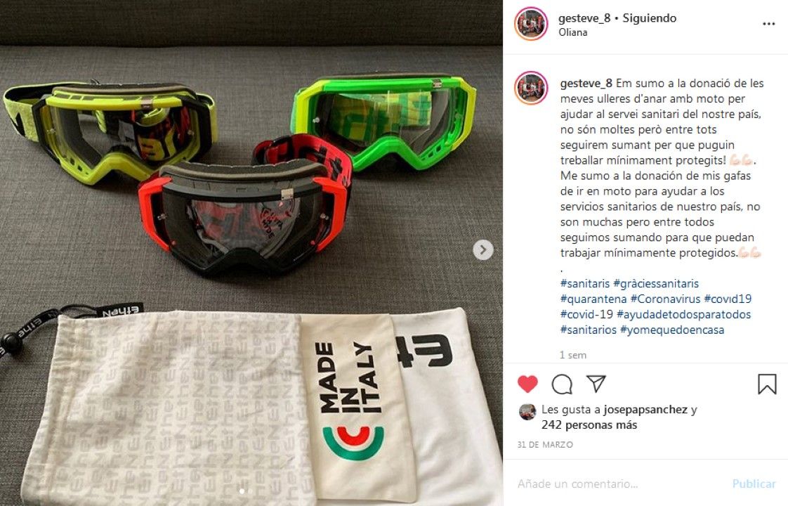Gafas off road solidarias covid-19