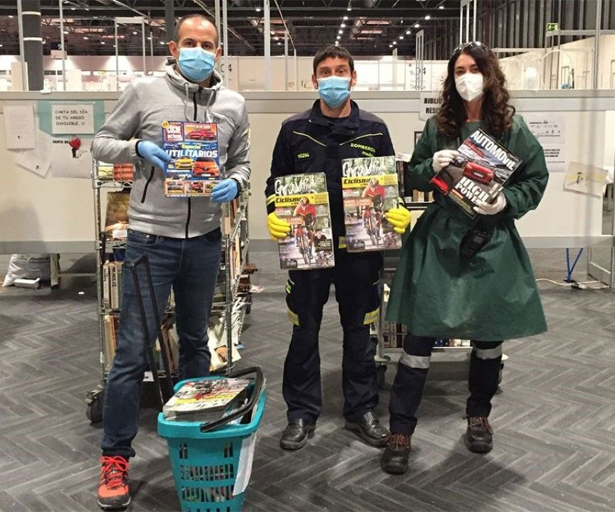 Motorpress Ibérica reparte revistas en hospitales de Madrid
