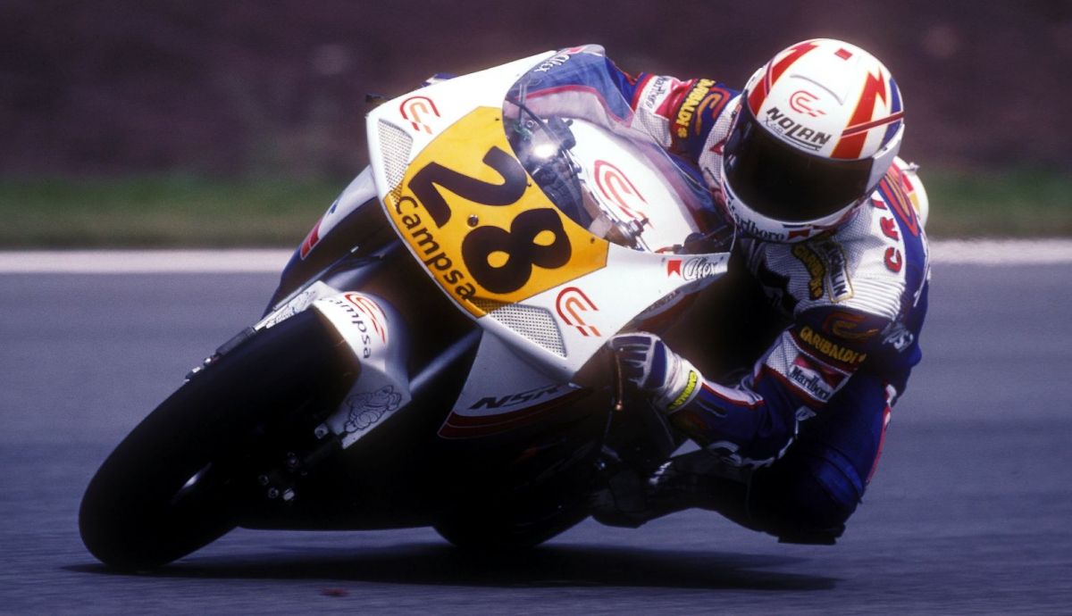 Álex Crivillé logró el primer podio español en 500cc en 1992 (Foto: Gold & Goose). Álex Crivillé logró el primer podio español en 500cc en 1992 (Foto: Gold & Goose).