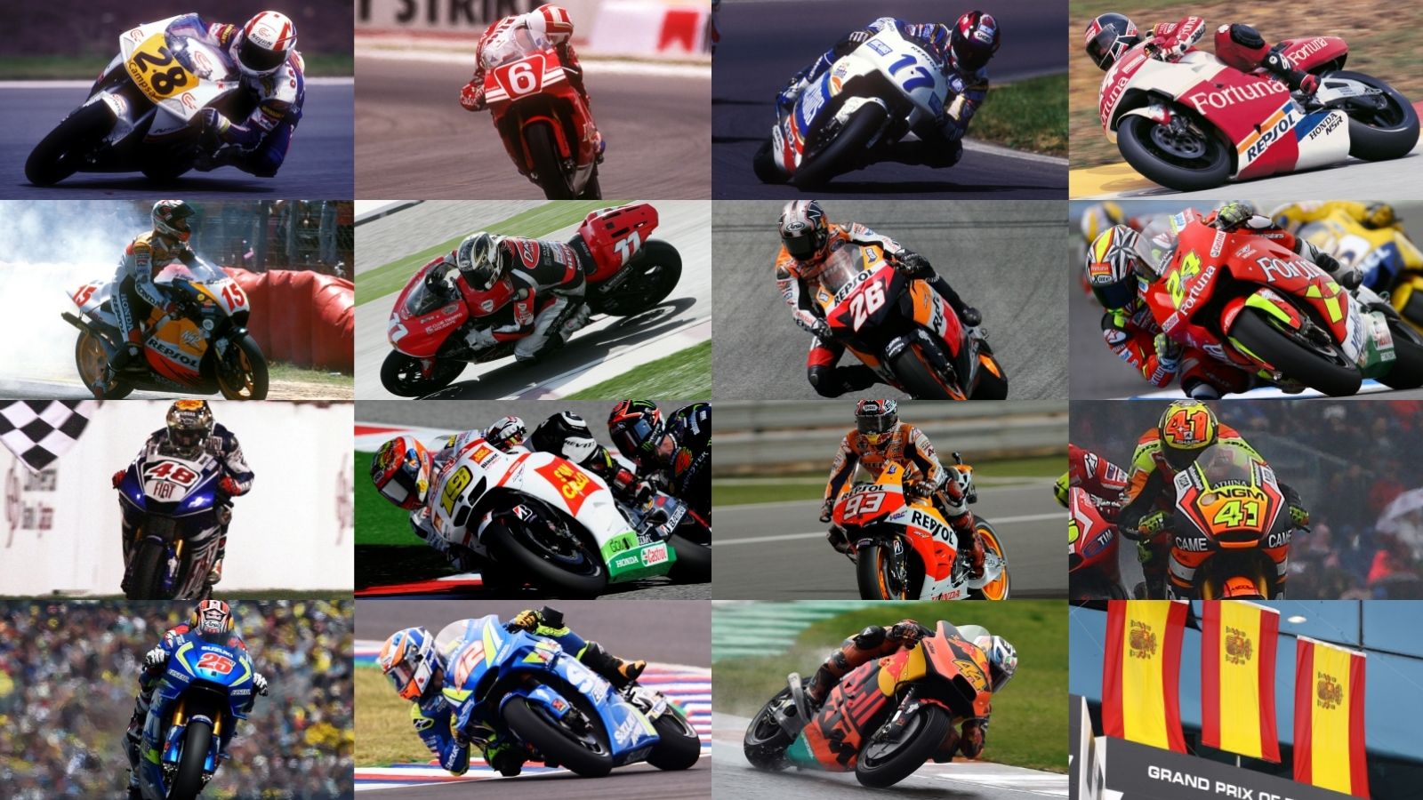 Los 15 pilotos españoles que han subido al podio en la historia de 500cc y MotoGP