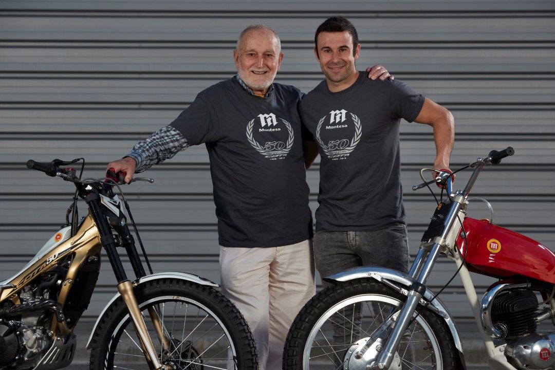 Pere Pi y Toni Bou. Encuentro de dos pilotos leyenda de Montesa