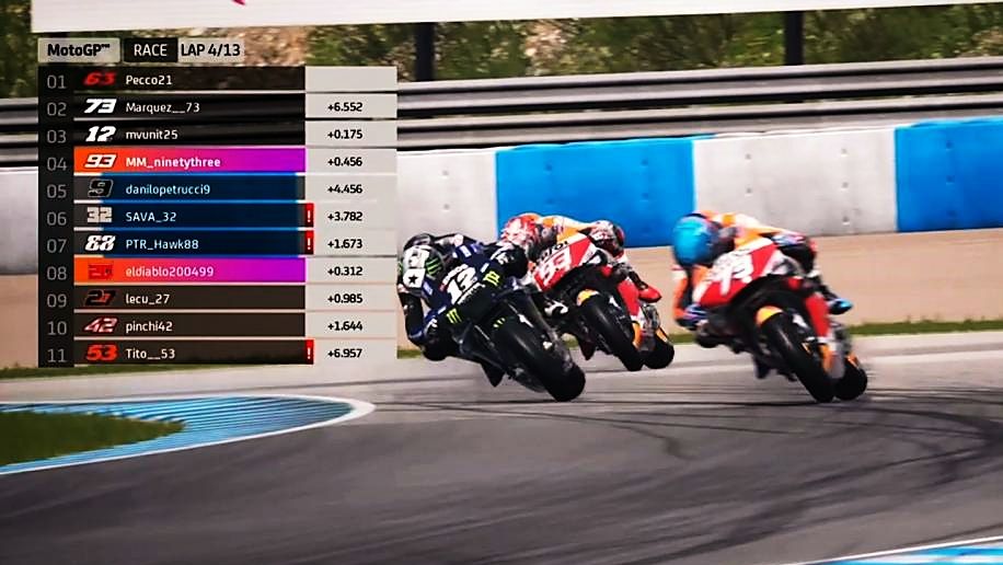 Maverick Viñales se lleva el GP Virtual en Jerez ante Álex Márquez y Pecco Bagnaia