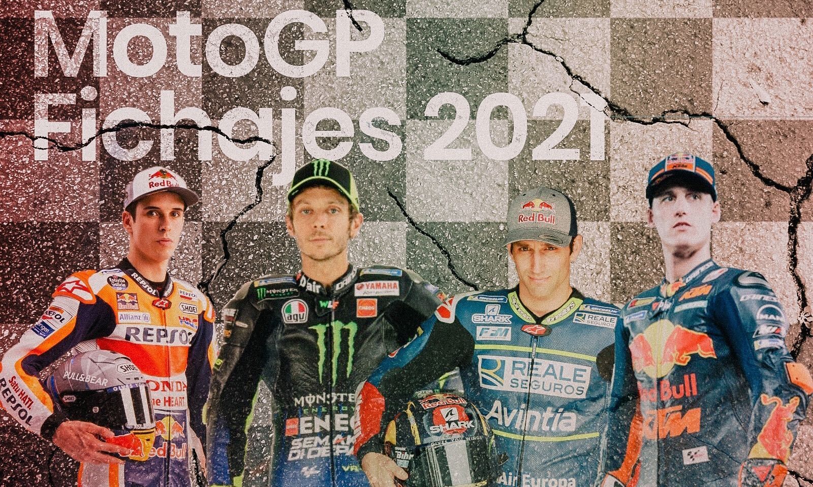 Mercado de fichajes para MotoGP 2021 (Fotos: Gold & Goose / Montaje: @lakonur).