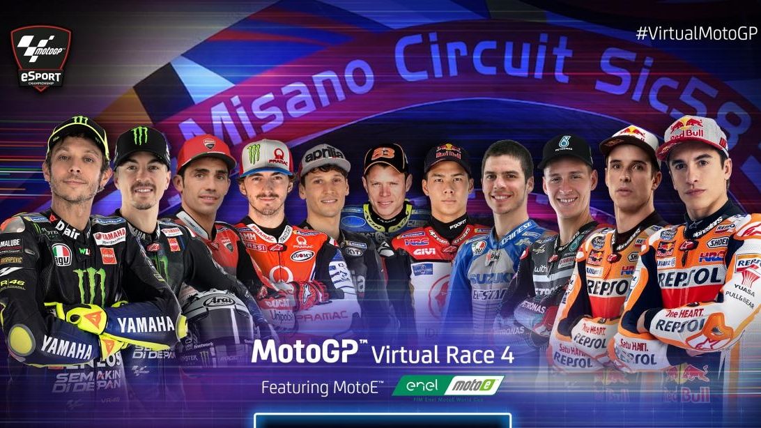 MotoGP anuncia la 4ª Carrera Virtual, con Valentino Rossi y MotoE como novedades