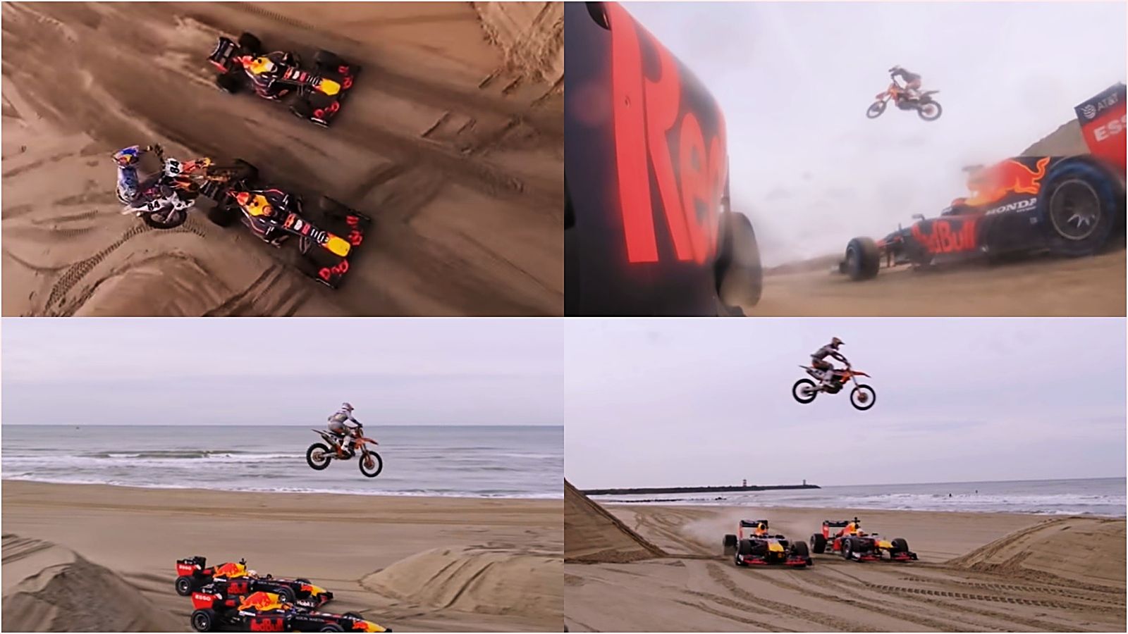 Vídeo: Jeff Herlings vuela con su KTM sobre los monoplazas F1 de Red Bull