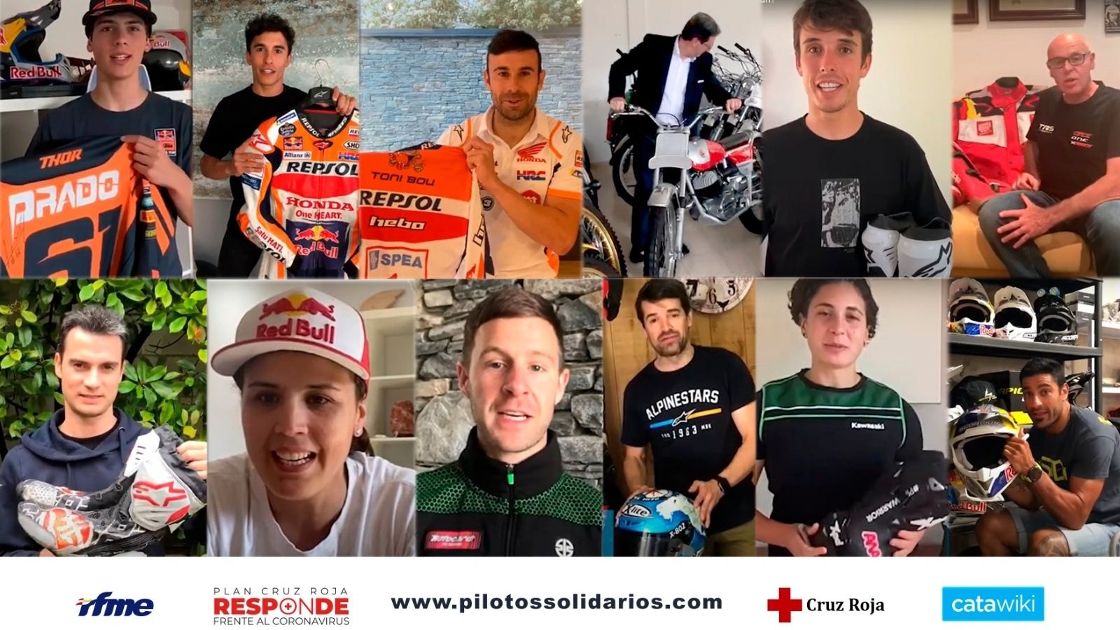 Subasta solidaria Covid-19: los objetos de los 36 pilotos involucrados