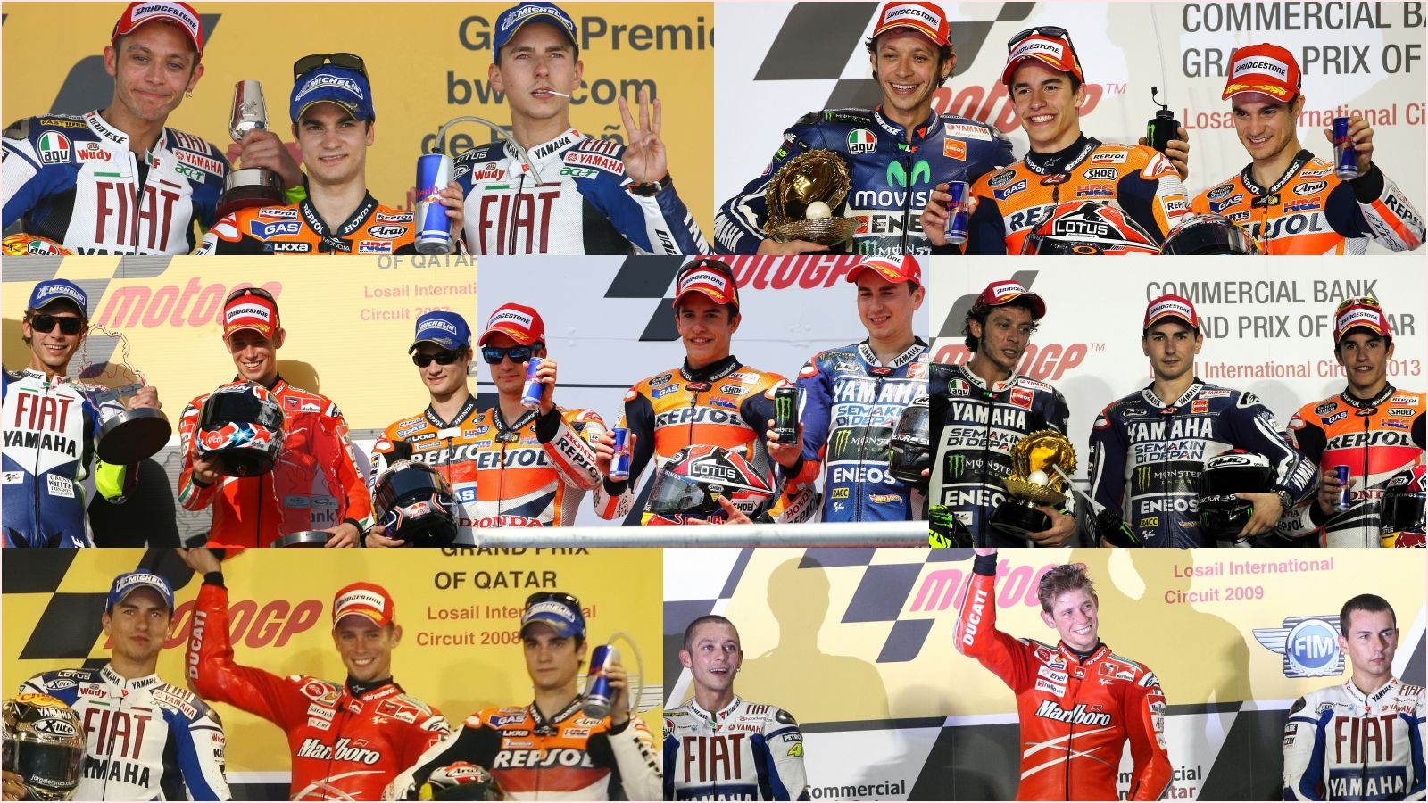 Los 12 podios más repetidos en la era MotoGP