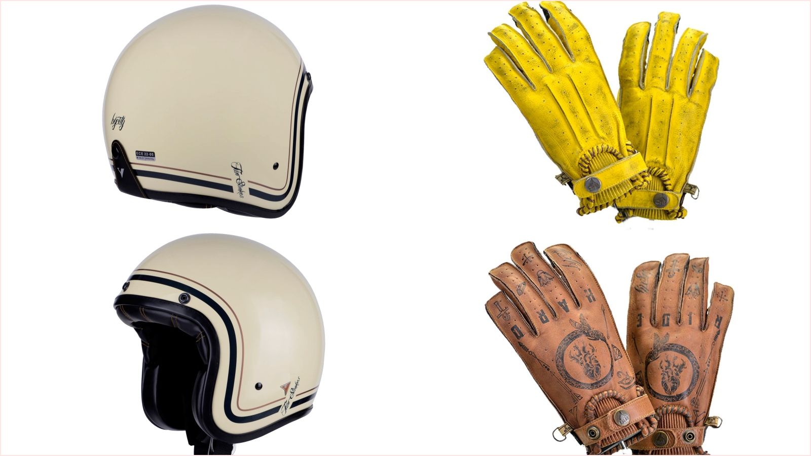 Casco Two Stroke y guantes Second Skin, estilo para la desescalada con By-City