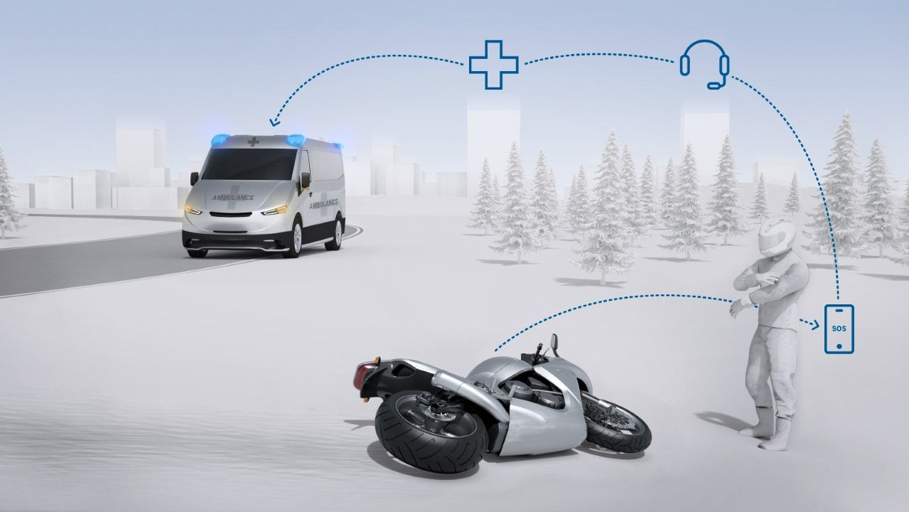 Nueva llamada de emergencia automática para motos
