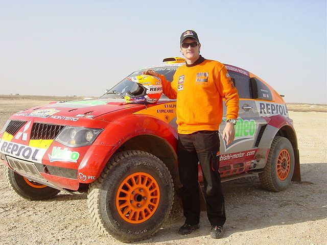 Marc Coma con Mitsubishi