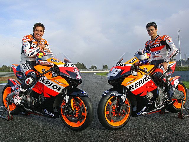 Hayden y Pedrosa por las calles de Madrid