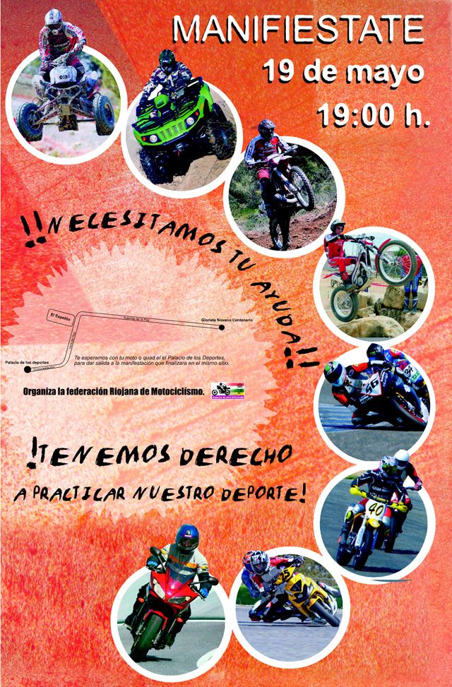 Manifestación en defensa de la moto