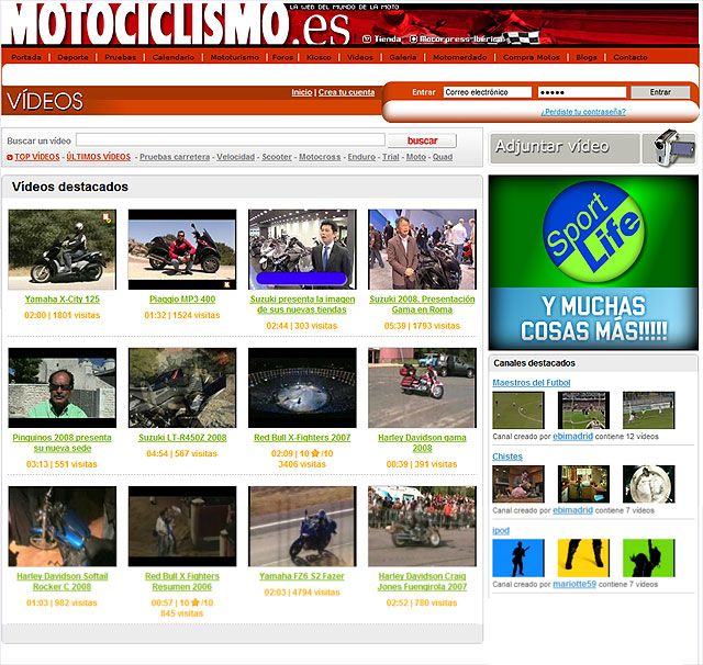 Nueva sección de vídeos en nuestra web