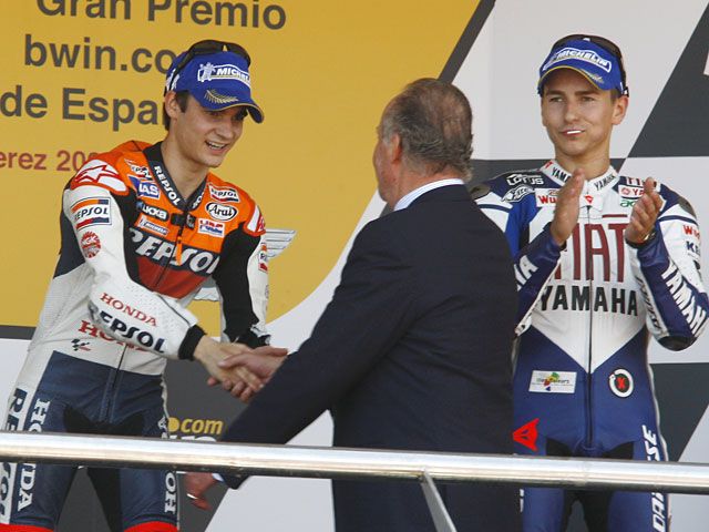 Dani Pedrosa (Honda):"Ha sido un honor recibir el trofeo por parte del Rey"