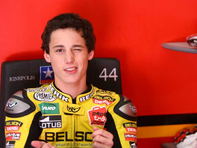 Pol Espargaró (Derbi), pole provisional en 125