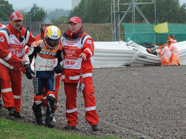 Dani Pedrosa (Honda) es duda para Laguna Seca "al cincuenta por ciento"