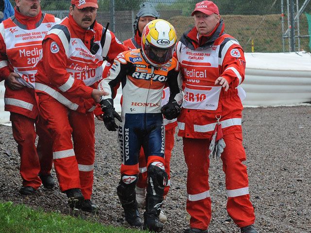 Pedrosa: "Ha sido un extraño, apenas he tocado el freno"