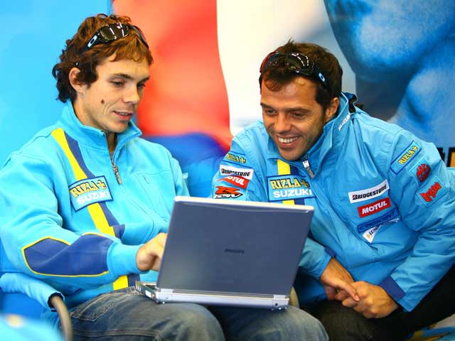 Capirossi y Vermeulen en el Rizla Racing Days