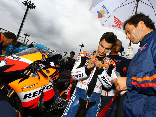 Entrenamientos de Dani Pedrosa (Honda) en Motegi