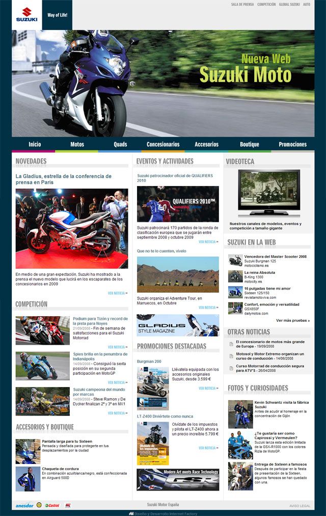 Suzuki renueva su página web Suzuki renueva su página web