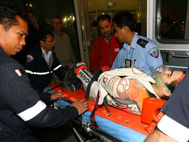 Fuerte caída de Dani Pedrosa en Qatar