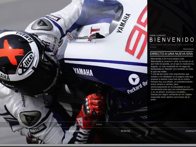 Jorge Lorenzo (Yamaha) estrena página web