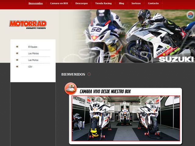 Suzuki Motorrad con webcam en su box