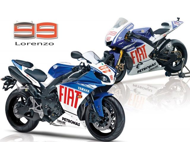 Yamaha R1 2009 réplica de Lorenzo y Rossi