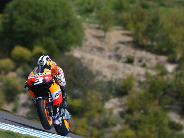 Dani Pedrosa (Honda), al frente en los libres de Jerez