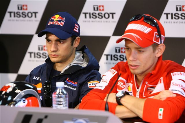 MotoGP: Stoner (Ducati) critica a Pedrosa (Honda)