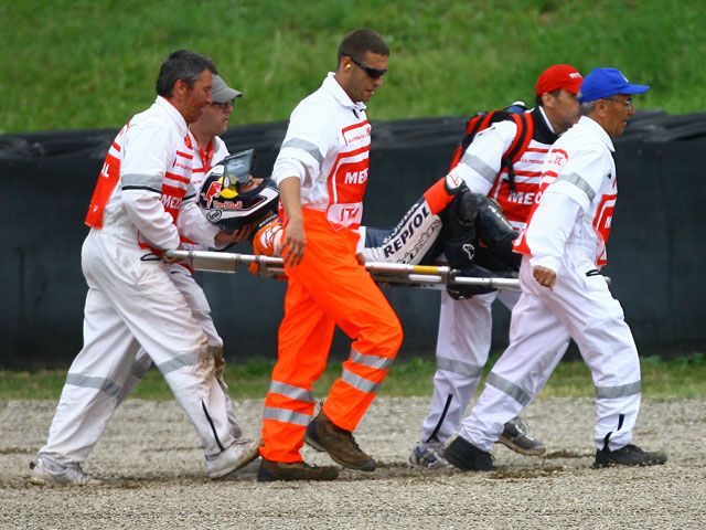 Dani Pedrosa en duda para el Gran Premio de Cataluña