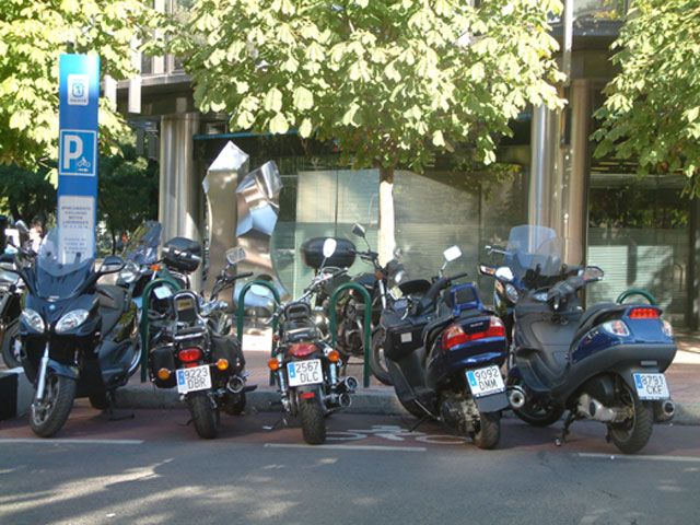 Zona azul para las motos en Barcelona