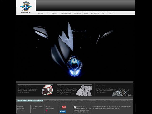MV Agusta estrena página web