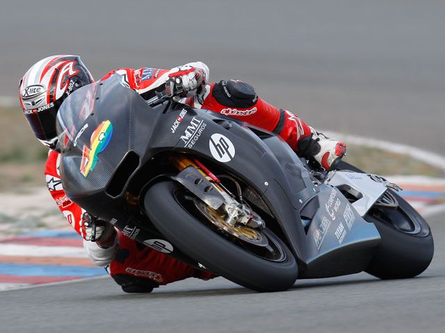El equipo Pons Racing, en Valencia con las Pons Kalex de Moto2