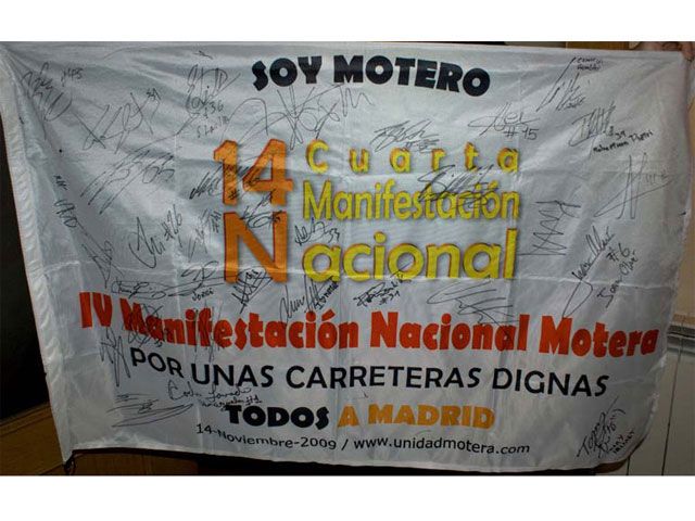 Las banderas de la manifestación motera 14 N ya tienen dueño