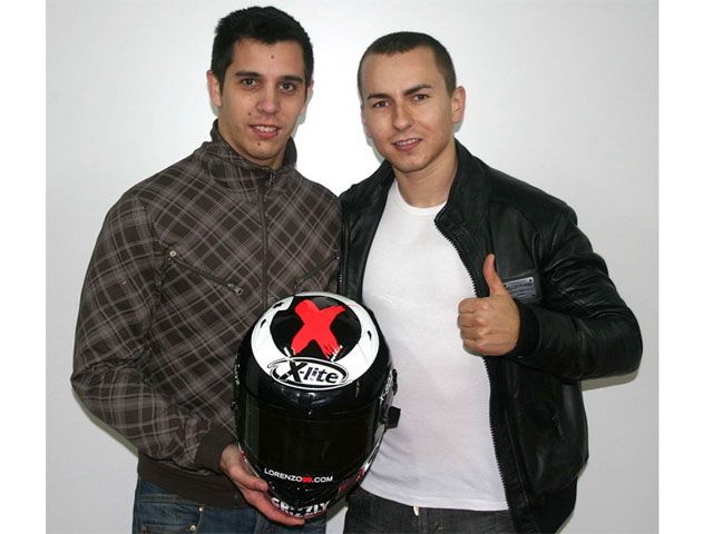 Jorge Lorenzo y X-Lite, patrocinadores de David Salom