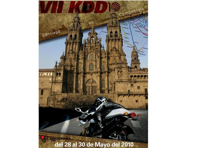 Concentración Ducati en Santiago de Compostela
