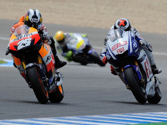 Un fallo electrónico perjudicó a Pedrosa en las últimas vueltas del GP de Jerez
