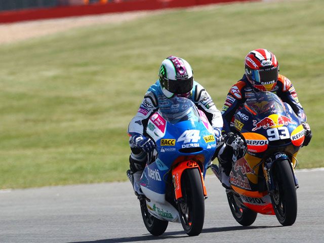 125 cc y Moto2 en el GP de Gran Bretaña