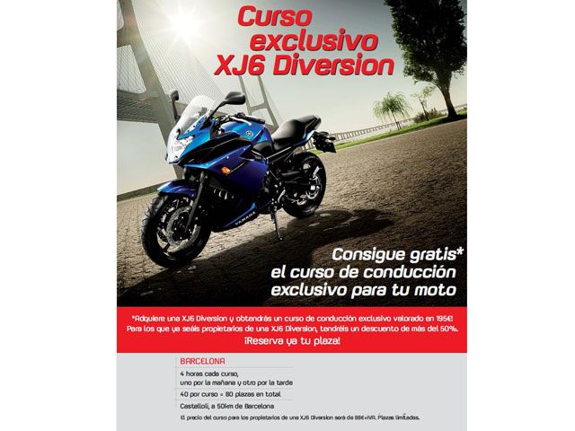 Cursillo de conducción gratuito Yamaha XJ6 Diversion