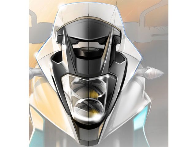 Imagen frontal de la nueva Honda con motor V4