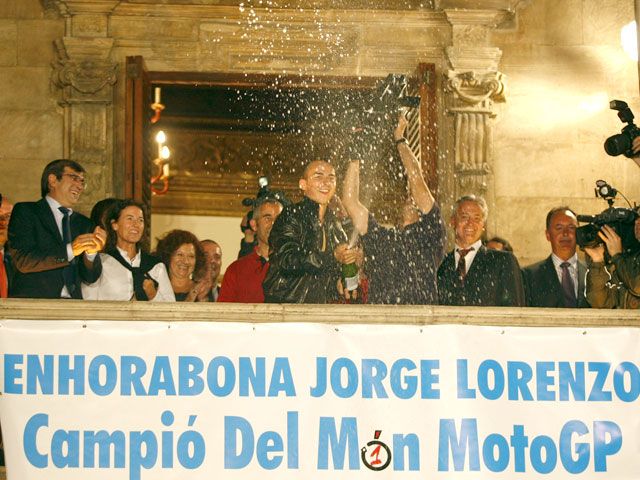 Recepción de Jorge Lorenzo en Mallorca