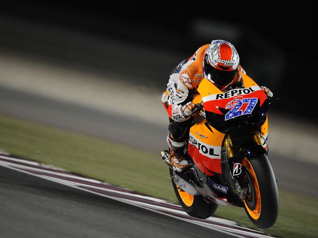Casey Stoner pisa fuerte desde los primeros entrenamientos libres en Losail